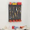 imageTORACK Garage Metal Pegboard with Accessories Tools Organizer Peg Board with Pegboard Hooks Bins Tool Storage Pegboards for WallBlackBlack