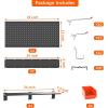 imageTORACK Garage Metal Pegboard with Accessories Tools Organizer Peg Board with Pegboard Hooks Bins Tool Storage Pegboards for WallBlackBlack