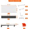 imageTORACK Garage Metal Pegboard with Accessories Tools Organizer Peg Board with Pegboard Hooks Bins Tool Storage Pegboards for WallBlackGray