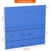 imageTORACK Metal Pegboard Wall Organizer 24quot x 24quot or 12quot x 48quot 70 PCS Tools Storage Pegboard for Garage Tool Organizer Peg Board with Pegboard Hooks for WorkbenchBlackBlue