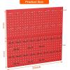 imageTORACK Metal Pegboard Wall Organizer 24quot x 24quot or 12quot x 48quot 70 PCS Tools Storage Pegboard for Garage Tool Organizer Peg Board with Pegboard Hooks for WorkbenchBlackRed