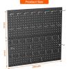 imageTORACK Metal Pegboard Wall Organizer 24quot x 24quot or 12quot x 48quot 70 PCS Tools Storage Pegboard for Garage Tool Organizer Peg Board with Pegboard Hooks for WorkbenchBlackBlack