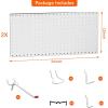 imageTORACK Metal Pegboard Wall Organizer 24quot x 24quot or 12quot x 48quot 70 PCS Tools Storage Pegboard for Garage Tool Organizer Peg Board with Pegboard Hooks for WorkbenchBlackGray