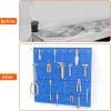 imageTORACK Metal Pegboard Wall Organizer 24quot x 24quot or 12quot x 48quot 70 PCS Tools Storage Pegboard for Garage Tool Organizer Peg Board with Pegboard Hooks for WorkbenchBlackBlue