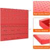 imageTORACK Metal Pegboard Wall Organizer 24quot x 24quot or 12quot x 48quot 70 PCS Tools Storage Pegboard for Garage Tool Organizer Peg Board with Pegboard Hooks for WorkbenchBlackRed