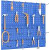 imageTORACK Metal Pegboard Wall Organizer 24quot x 24quot or 12quot x 48quot 70 PCS Tools Storage Pegboard for Garage Tool Organizer Peg Board with Pegboard Hooks for WorkbenchBlackBlue