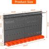 imageTORACK Metal Pegboard with Peg Board Hooks Tools Storage Pegboard with Pegboard Hooks Wall Mounted Storage Bins Shelves Tool Organizer Board with PegsBlackBlack
