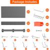 imageTORACK Metal Pegboard with Peg Board Hooks Tools Storage Pegboard with Pegboard Hooks Wall Mounted Storage Bins Shelves Tool Organizer Board with PegsBlackBlack