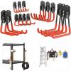imageTORACK 15PCS Garage Storage System Hooks Shelving Hooks for Keyhole Shelving Units Wall Mount Utility Hooks for Tools Ladders Cords Folding Chairs Shovels and RakesBlackOrange