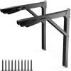 imageTORACK 24quot Folding Shelf Brackets Heavy Duty Shelf Bracket Wall Mounted Triangle Hinges for Shelves Collapsible Table Brackets Workbench Supports for Garage Pack of 224 Inch