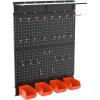 imageTORACK Garage Metal Pegboard with Accessories Tools Organizer Peg Board with Pegboard Hooks Bins Tool Storage Pegboards for WallBlackBlack