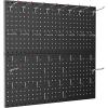 imageTORACK Metal Pegboard Wall Organizer 24quot x 24quot or 12quot x 48quot 70 PCS Tools Storage Pegboard for Garage Tool Organizer Peg Board with Pegboard Hooks for WorkbenchBlackBlack