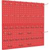 imageTORACK Metal Pegboard Wall Organizer 24quot x 24quot or 12quot x 48quot 70 PCS Tools Storage Pegboard for Garage Tool Organizer Peg Board with Pegboard Hooks for WorkbenchBlackRed