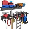 imageTORACK Tool Storage Rack Heavy Duty Steel Garage Wall Mount Garden Tool Organizer for Ladders Chairs Shovels Broom Power tools 8Pack 57quot11quot Mixed Hooks up to 800 lbsUpgraded Metal Rack