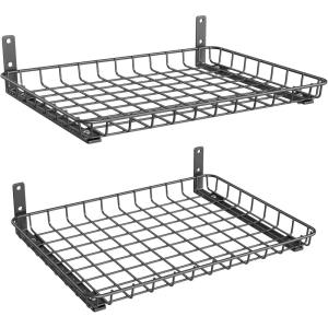 imageTORACK 2Pack 12x18 Inch WallMounted Shelves Garage Wall Shelf for Closet ampamp Laundry Room HeavyDuty Floating Shelves Hold Up to 60 lbsBlackBlack