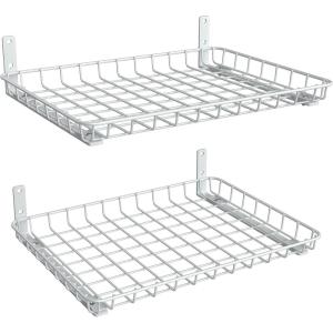 imageTORACK 2Pack 12x18 Inch WallMounted Shelves Garage Wall Shelf for Closet ampamp Laundry Room HeavyDuty Floating Shelves Hold Up to 60 lbsBlackWhite