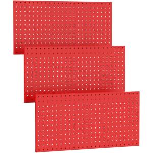 imageTORACK 3 pcs Metal Pegboard Panels for Wall Garage Utility Tools Storage Pegboard for Workbench Shop Modular Peg Board Tool Organizer BoardsPack of 3 BlackRed