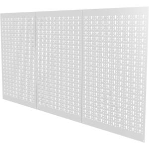 imageTORACK 3Pcs Metal Pegboard Panels for Garage Wall Utility Tools Storage Pegboard for Workbench Modular Peg Board Tool Organizer Board KitPack of 3 BlackGrey