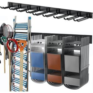imageTORACK Tool Storage Rack Heavy Duty Steel Garage Wall Mount Garden Tool Organizer for Ladders Chairs Shovels Broom Power tools 8Pack 57quot11quot Mixed Hooks up to 800 lbsMetal Rack