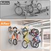 imageTORACK Wall Mounted Bike Storage Rack Vertical Bikes Storage for Garage 5 Bikes Hangers for Wall Modular Bicycle Storage Rack3 Rails 8 Hooks