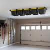 imageTORACK Garage Ceiling Bin Storage Rack Adjustable Heavy Duty Overhead Tote Storage Railsfor 6 Bins Bins are not includedfor 5 bins