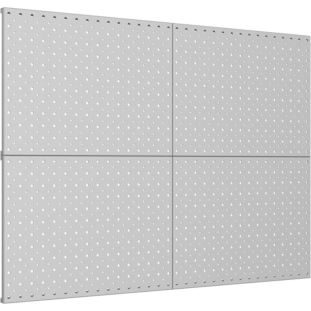 imageTORACK 4Pcs 12quotx16quot Metal Pegboard Panels for Garage Workbench Shop Shed Tool Organizer Peg Board with 18quot ampamp 14quot Holes Modular WallMounted Pegboard for Pegboard Hooks BlackGray