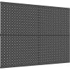 imageTORACK 4Pcs 12quotx16quot Metal Pegboard Panels for Garage Workbench Shop Shed Tool Organizer Peg Board with 18quot ampamp 14quot Holes Modular WallMounted Pegboard for Pegboard Hooks BlackBlack