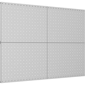 imageTORACK 4Pcs 12quotx16quot Metal Pegboard Panels for Garage Workbench Shop Shed Tool Organizer Peg Board with 18quot ampamp 14quot Holes Modular WallMounted Pegboard for Pegboard Hooks BlackGray