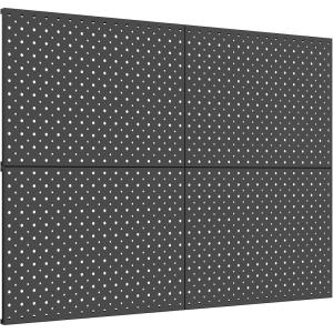 imageTORACK 4Pcs 12quotx16quot Metal Pegboard Panels for Garage Workbench Shop Shed Tool Organizer Peg Board with 18quot ampamp 14quot Holes Modular WallMounted Pegboard for Pegboard Hooks BlackBlack