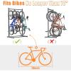 imageTORACK Freestanding Bike Storage Stand for Garage Heavy Duty 7 Bikes and 7 Helmets Vertical Bike Storage Stand Floor Bike Storage RackStand for 4 bikes