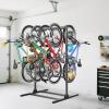 imageTORACK Freestanding Bike Storage Stand for Garage Heavy Duty 7 Bikes and 7 Helmets Vertical Bike Storage Stand Floor Bike Storage RackStand for 7 bikes