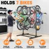 imageTORACK Freestanding Bike Storage Stand for Garage Heavy Duty 7 Bikes and 7 Helmets Vertical Bike Storage Stand Floor Bike Storage RackStand for 7 bikes