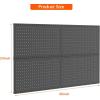 imageTORACK 4 PCS Metal Pegboard Panels12quot x 24quot for Wall Garage Tools Pegboard for Workbench Modular Peg Board Tool Organizer Board Kit for Pegboard HooksPack of 4 BlackBlack