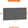 imageTORACK 4 PCS Metal Pegboard Panels12quot x 24quot for Wall Garage Tools Pegboard for Workbench Modular Peg Board Tool Organizer Board Kit for Pegboard HooksPack of 4 BlackBlack