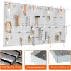 imageTORACK 4 PCS Metal Pegboard Panels12quot x 24quot for Wall Garage Tools Pegboard for Workbench Modular Peg Board Tool Organizer Board Kit for Pegboard HooksPack of 4 BlackGray