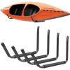 imageTORACK Kayak Storage Rack Kayak Wall Mount for Garage IndoorOutdoor Lightweight Kayaks Holders for Surfboards Skis Snowboards Paddle Boards Holds Up to 50 lbsPack of 44pack for 2 kayaks