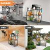 imageTORACK Garden Tool Organizer with Wheels Rakes Shovels Yard Tools Stand for Garage Shed Garden IndoorOutdoor LongHandled Tools CartTool Stand with Extra Shelves