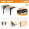 imageTORACK Heavy Duty Wall Mounted Folding Workbench SpaceSaving Collapsible Wall TableDesk for Garage Workshop Holds Up to 550 lbsBoard Size 4725 x 2275 in32x18 inch