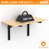 imageTORACK Heavy Duty Wall Mounted Folding Workbench SpaceSaving Collapsible Wall TableDesk for Garage Workshop Holds Up to 550 lbsBoard Size 4725 x 2275 in32x18 inch