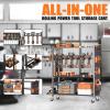 imageTORACK Rolling Power Tool Storage Cart 4Tier Large Drill Organizer with Slots for 12 Drills Freestanding Cordless Tool Rack with Wheels for Garage amp Workshop