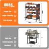 imageTORACK Rolling Power Tool Storage Cart 4Tier Large Drill Organizer with Slots for 12 Drills Freestanding Cordless Tool Rack with Wheels for Garage amp Workshop