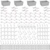 imageTORACK 188 PCS Pegboard Accessories Kit with Hooks Bins and Peg Locks Pegboard Hook for 14 Pegboards Tool Organizer for Garage Workshop Craft Room