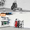 image:imageTORACK Golf Bag Storage for Garage Rolling Golf Bag Stand Golf Equipment amp Accessories Storage Rack with ShelvesBlack