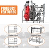 image:imageTORACK Golf Bag Storage for Garage Rolling Golf Bag Stand Golf Equipment amp Accessories Storage Rack with ShelvesBlack