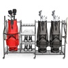 image:imageTORACK Golf Bag Storage for Garage Rolling Golf Bag Stand Golf Equipment amp Accessories Storage Rack with ShelvesBlack