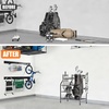 image:imageTORACK Golf Bag Storage for Garage Rolling Golf Bag Stand Golf Equipment amp Accessories Storage Rack with ShelvesBlack