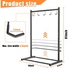 image:imageTORACK Garage Freestanding Hanging Bike Stand with Wheels Heavy Duty Rolling 5 Bikes Vertical Bike Storage Stand Floor Bike Storage Rackfor 5 BikesBike stand for 5 bikes