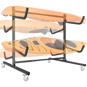 image:imageTORACK HeavyDuty Rolling Kayak Rack Freestanding Kayak Storage Stand Garage Kayak Holder with Wheels4tier Rolling