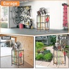 image:imageTORACK Garden Tool Stand with Wheels Rakes Shovels Holder Yard Tools Organizer for Garage Garden Shed IndoorOutdoor LongHandled Tools CartTool stand with side shelvesTool stand