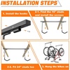image:imageTORACK Overhead Bike Rack for Garage CeilingMounted Bicycle Storage Hooks for 4 Bikes Horizontal or 8 Bikes Vertical Adjustable Bicycle Hooks for Mountain Road Bikesfor 2 bikes